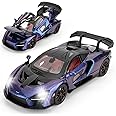 MTG Metro Toys & Gift Metro Toys & Gift Mclaren Senna | 1:24 Scale | Die-cast Model Metal Pull Back Toy car for Kids with Openable Doors & Light, Music Toy Vehicle for Kids Colors as Per Stock】