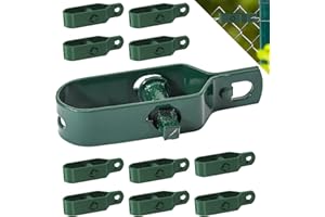 Fepro® Drahtspanner verzinkt, grün kunststoffbeschichtet, 100mm - 10 Stück, ideal für Maschendrahtzaun Spanndraht, Zaunspanner, Drahtzaun Spanner für Garten Spanndraht Wildzaun Forstzaun Weidezaun