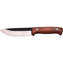 Elk Ridge Outdoor-Messer ER-555 – Feststehende Klinge 13,46 Cm, Brauner Pakkaholz-Griff | Rostfreier Stahl, Robust Für Jagd, Camping, Angeln