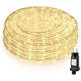 Custmkey 10 m LED Light Tube Outdoor, 240 LED Tube with 8 Modes and 24 V Safety Power Supply, IP44 Waterproof LED Rope Light 