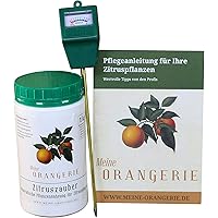 Meine Orangerie Zitrus-Pflegepaket Piccolo: Starker Zitrusdünger + nützlicher Feuchtigkeitsmesser + hilfreiche…