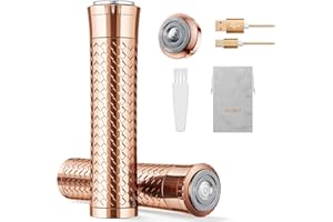 BLIBEE Facial Hair Removal for Women, Rechargeable Hair Removal Device, Painless Face Electric Razor/Shaver for Lip, Arms, Face, Peach Fuzz (Gold)