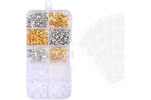 AVYRING Earring Backs, Earring Stickers for Split Earlobes Earring Lobe Support, Plastic Clear Earrings Invisible Earrings for Work Sport with Storage Box