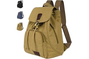 ModaZeal Small Canvas Backpack for Women Men Canvas Rucksack Unisex Backpack School Bag Casual Travel Bag Laptop Rucksack for Daily Use