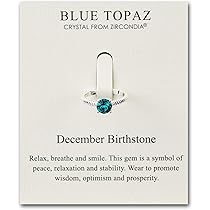 14 Karaat Gouden Birthstone Hanger met Blauwe Topaas – December