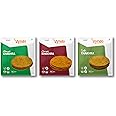 Vyndo Protein Rich Khakhra Combo - Pack of 3, 200gms Each, Moongdi, Sattu and Chorafali, High Protein, Gluten Free, Healthy Snacks for Kids & Adults