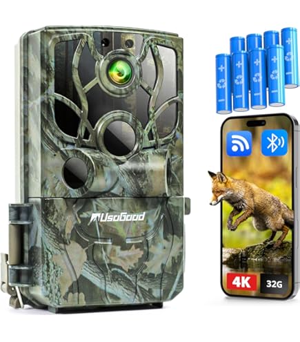 Fototrappola HAPIMP 32MP 4K Con Visione Notturna - 20m Di Portata, Impermeabile IP66 Per Caccia E Sicurezza - Foto 12