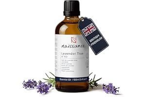 Naissance Olio Essenziale di Lavanda Vera – 100ml – Puro al 100%, Naturale, Non Diluito – Per Aromaterapia Diffusore e Massaggio Aroma, Rilassante e Rinvigorente – Vegano, Cruelty Free, Senza OGM