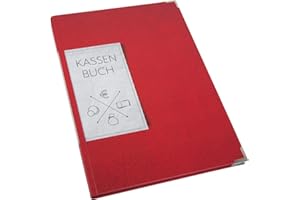 ‎LOGBUCH-VERLAG Logbuch-Verlag Hardcover Kassenbuch rot - ordnungsgemäßes Finanzbuch DIN A4 Kassen Buchführung Buchhaltung Barzahlungen
