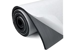 SDLDEER Neopren Schaumstoffplatte Selbstklebende 300mm(B)x12mm(D)x3m(L)Multifunktions Schaumstoff Selbstklebend, Schaumstoffrolle Dämmmatte Selbstklebend Rutschfest Schalldämmung Stoßdämpfung(Schwarz)