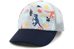 JANGANNSA Children's Baseball Cap Dinosaur Horn Summer UV Children's Hat for Boys Girls 0-8 Years