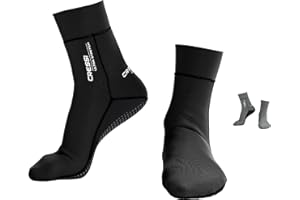 Cressi Ultra Stretch - Calzari Sub Snorkeling Apnea Surf Immersione Sport Acquatici in Neoprene Bifoderato Ultra Elastico Termico 1.5 mm, Calzini Pinne Antiscivolo Antiabrasione Unisex Grigio/Bianco S