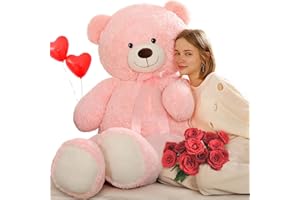 MorisMos XXL Oso de Peluche Gigante, 150cm Rosa Osito Peluche Grande Kawaii Suave Osito Animales de Peluche 1.5m Teddy Bear Regalo para Niños Novia Madres Novia Cumpleaños Valentines Deco