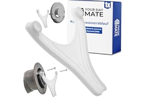 ‎YOUR DAY MATE Kondenswasser Ablauf für Wohnwagen Heizung, 1 Stück, kompatibel mit TRUMA Kaminteil ZR80, 96 mm Lochabstand, in Weiß, Kaminschild Abfluss gegen Dreck- und Eisbildung, Kappe Kaminabdeckung Abgasrohr