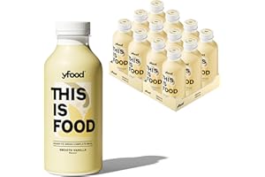 yfood Smooth Vanilla, tasty meal replacement, THIS IS FOOD drink, 34g of protein, 26 vitamins and mineral (12 x 500ml)