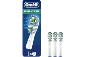 Oral-B Dual Clean Brosse à dents électrique Tête de rechange Brosse Recharge, 3 Count