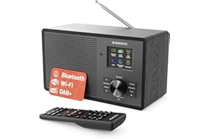 Internetradio WLAN | DAB Plus Radio Bluetooth | Kompakt Internetradio Klein | Küchenradio DAB mit Podcast-Funktion | Digitalradio UKW mit Fernbedienung, EQ & Dimmbares Farbdisplay | OAKCASTLE IR200