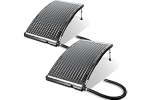 Herrselsam Poolheizung Solar 2 Sets, Solarheizung Pool 113 x 69 x 35 cm, Sonnenkollektor Pool Anschluss Ø 32-40mm, Höhenverstellbar Pool Heizungen Solar für Schwimmbad, Gartendusche