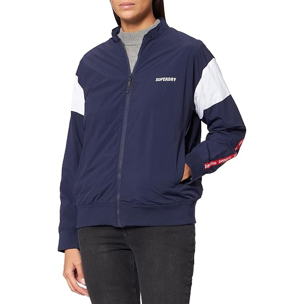 Wind Resistant Colorblock Zip Jacket Mock Neck CBUK Women's Wind ...