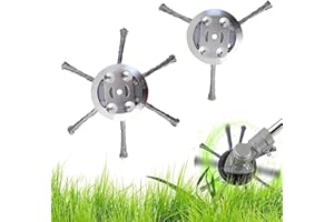 HAPLOS 2 Pezzi Per Decespugliatore Tagliaerba In Filo Di Acciaio Testa Da Giardino Testina, Per Spazzole E Tagliaerba, Spazzola Per Erbacce A Batteria Ruota Cono Selvatiche Muschio Con Annodato Tosaerba