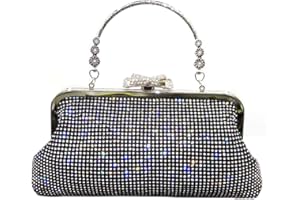 Syrads Bolso de Boda Dorado Clutch Mujer Fiesta Carteras de Mano Bolso de Noche Bandolera con Cadena para Ceremonia Novia Diamantes 722