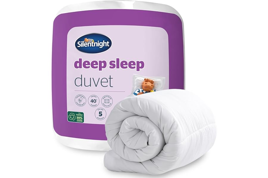 Silentnight Deep Sleep 10.5 Tog Duvet - All Year Round Soft Comfy Quilt - Sink In Luxury Filled for Endless Comfort - Ideal for Autumn Winter Spring & Summer - Hypoallergenic, Machine Washable, Double