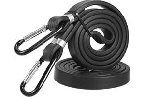 Spanngummi mit Karabiner, 4pcs 100cm Spanngummi Expander mit Haken, UNOLIGA Gepäckspanner 100% Latex Befestigungsriemen für Fahrrad Gepäckträger Motorrad Auto Sonnensegel