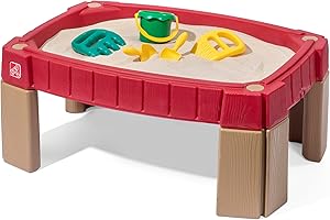 Step2 Naturally Playful Mesa de Arena infantil| arenero para niños de plástico | Caja / Cajas de arena con Tapa | Juguetes Jardin / Exterior