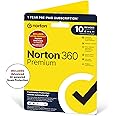 Norton 360 Premium & Antitrack 2025, Antivirus Software for 10 Devices, 75GB, 12 Month Subscription ‎with ‎Automatic Renewal