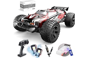 DEERC 9206E RC Ferngesteuertes Auto mit 48 km/h High Speed, 4WD 1:10 CAR Off-Road 2.4GHz Funkfernsteuerung Monstertruck Buggy,2 Akku lange Laufzeit,Crawler Spielzeug Rennwagen für Kinder Erwachsene