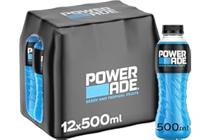 Powerade Bottle Berry, Tropical 500 ml (Pack of 12)