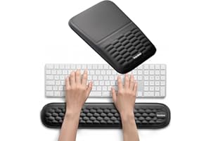 VAYDEER Set de Repose-Poignet – Support Ergonomique pour Clavier et Souris en Mousse à Mémoire, Idéal pour Bureau et Gaming, Noir