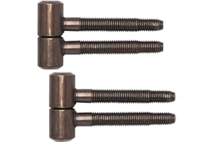 Gedotec Türbänder Zimmertüren Renovierbänder 2-teilig Einbohrbänder für gefälzte Holztüren | Gr. ø 16 mm | Metall Antik patiniert | Tragkraft bis 40 kg | 2 Stück - Türscharnier Innentüren & Holzzargen