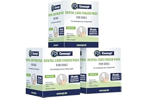 Canosept Toallitas De Limpieza De Dientes Para Perros 3x 50 Piezas - Cajas De Dedos Para Una Práctica E Intuitival Impieza Dental Eficaz, Cuidado Dental, Higiene Bucal - Ayuda Contra El Mal Aliento