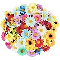 50 Fiori Finti Colorati - Decorazioni Per Matrimoni, Feste, Casa, DIY Con Stelo Cavo - Foto 7