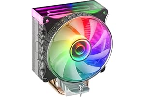 Mars Gaming MCPUVR, Ventirad pour CPU, Double Miroir Infini ARGB, 4 Heatpipes HCT, TDP 180W, Ventilateur PWM Ultra-silencieux 12cm, Noir