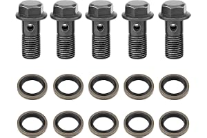 Watris Veiyi 5 stycken M 10 x 1,25 mm bromskoppling, motorcykel bromsskruvar