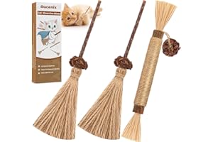 Aucenix Catnip Sticks for Cat, Cat Chew Sticks Toys, Natural Matatabi Silvervine Chew Sticks for Indoor Cats, Kitten Teething Chew Sticks Toy for Cats Kitten Kitty Stress Release (3PCS)