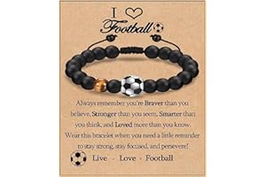 YYLFDC Football Bracelet Boys,Boys Christmas Gifts,Football Bracelets for Boys,for Teenage Boy Age 13-18 Years Old Birthday Christmas Graduation Gifts for Son Grandson Nephew Brother