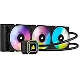 Corsair iCUE H150i ELITE CAPELLIX Liquid CPU Cooler (33 Ultra-Bright CAPELLIX RGB LEDs, Three 120mm ML RGB Series PWM Fans, 4