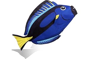 Madrona Brands Blue Tang Tropical Fish Windsack – langlebige hängende Dekoration für den Außenbereich, 76,2 cm