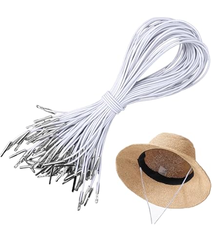 50 Elastische Gummischnüre Mit Metall-Widerhaken – Vielseitig Für Hüte, Masken, Geschenke & Mehr