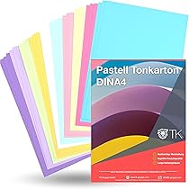 100 Blatt Buntpapier A4 - 20 Farben Tonpapier Doppelseitig Für Bastelprojekte