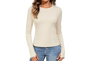 Niwicee Camiseta Termica Mujer - Deporte Camiseta Termicas Camisetas Manga Larga Ropa Interior Invierno Corte Ajustado Basica Top para Running Gym Fitness