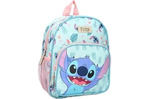 VADOBAG Sac à dos STITCH Feeling All Bright pour Disney Lilo & Stitch - Sac à dos pour enfants | école maternelle - Couleur bleu et rose - dimensions 31 x 23 x 9 cm, Bleu et rose, taille unique