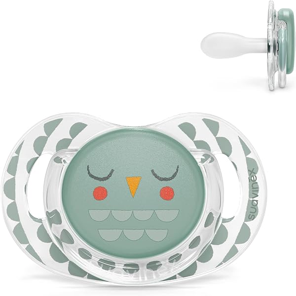 Ciuccio Suavinex SX Pro +18 Mesi - Tettarella Fisiologica In Silicone, Verde Poesia