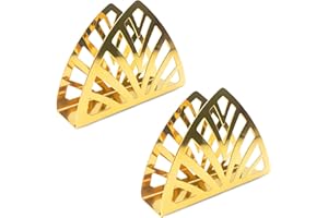 SVUPUE Servilletero, 2 Unidades Simplicidad Acero Inoxidable Triángulo, Servilletas erigidas, Para La Decoración De Cocina, Encimeras De La Cocina, Mesas De Comedor, Oro