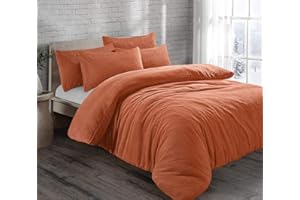 LIZZIE JACOBS Luksusowe zestawy poszewek na kołdrę z pluszowego polaru, super miękkie, ciepłe, przytulne zestawy poszewek na kołdrę, dwustronne zestawy pościeli (mandarynka, podwójne)