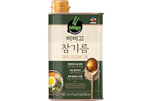 ‎BIBIGO Bibigo Sesame Oil - Cold Pressed Oil Made from High Quality Roasted Sesame Seeds - Ideal for Salads, Pasta or Fried Rice Dishes - 1 x 500ml