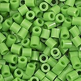 Vaessen Creative 5009-017 Bügelperlen, Hellgrün, 1100 Stück, Steckperlen zum Basteln mit Kindern, DIY Gestalten von Schmuck, 